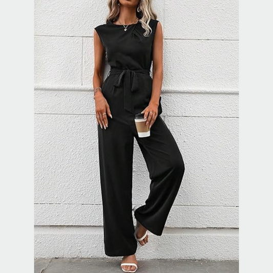 Refined Black Jumpsuit