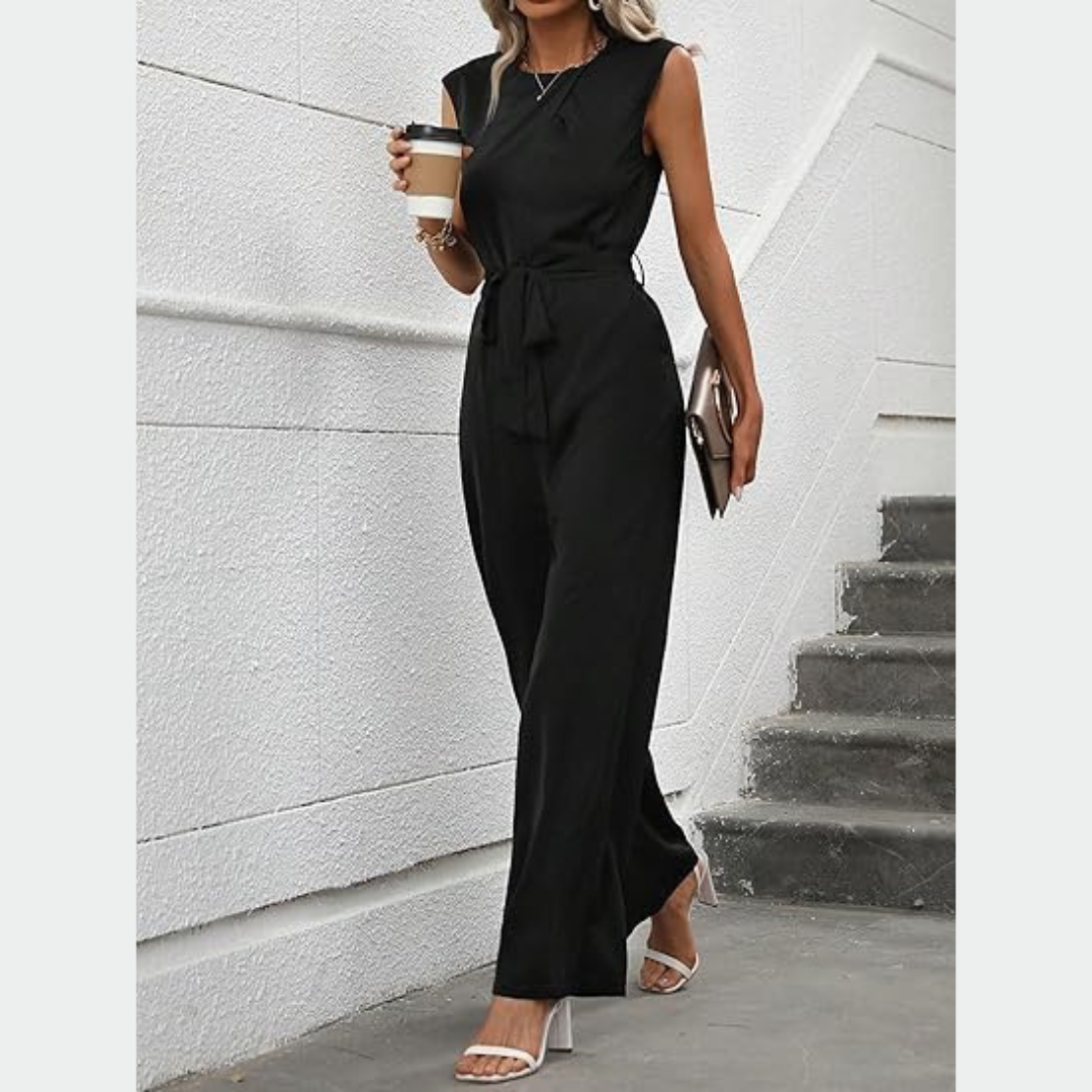 Refined Black Jumpsuit