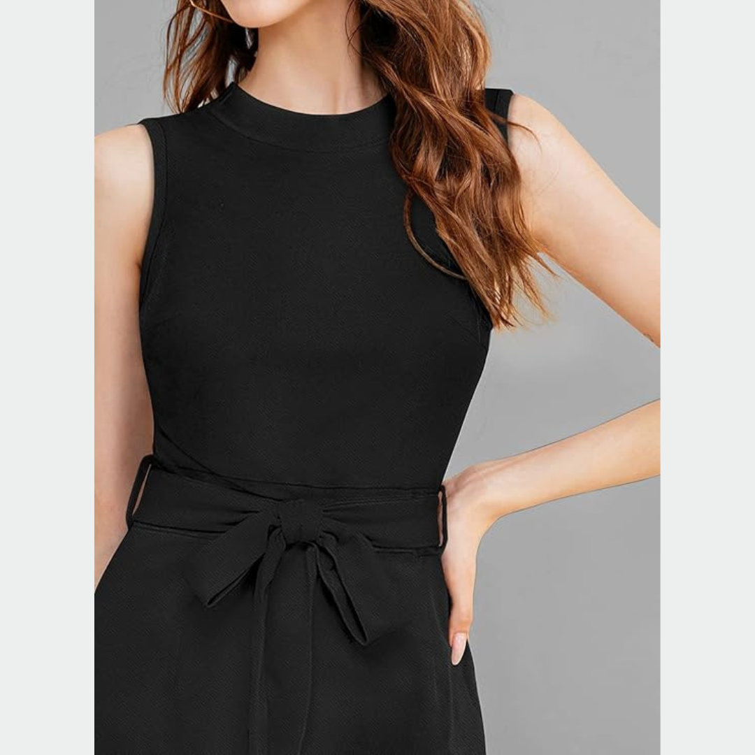 Refined Black Jumpsuit