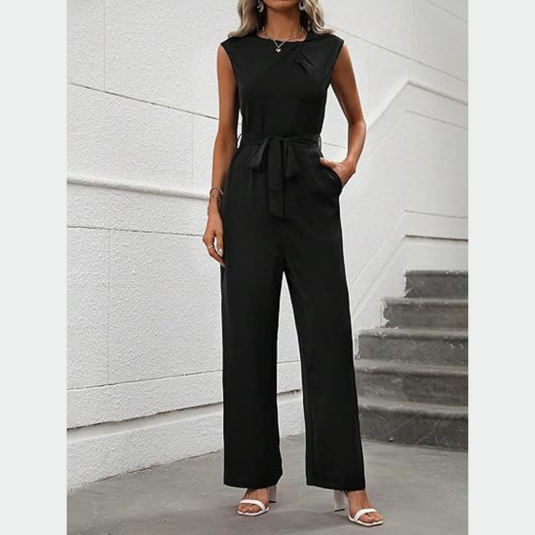 Refined Black Jumpsuit