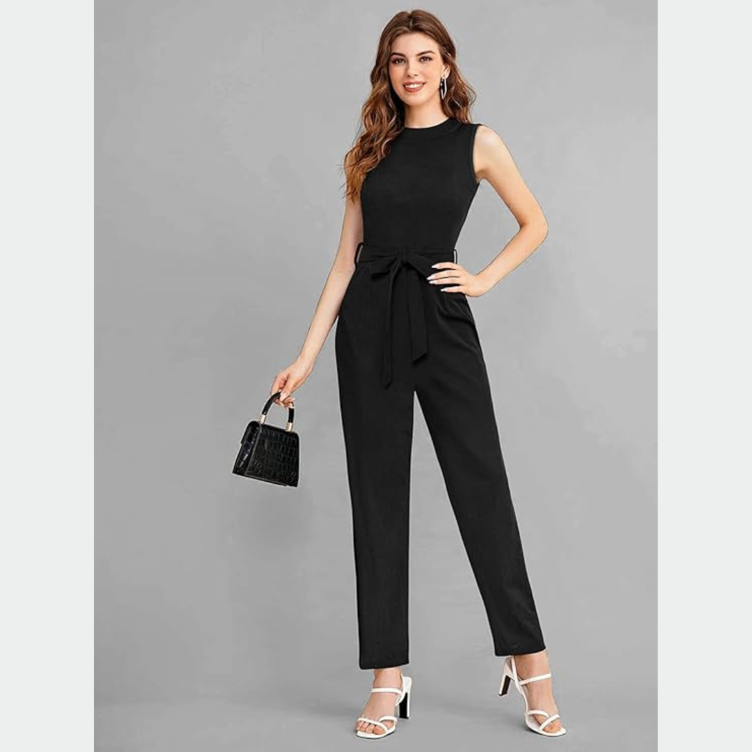 Refined Black Jumpsuit